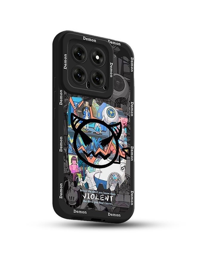 X-level Xiaomi 14 Case Cover Anime Design,Printed with Comic Book Pattern Design Soft Silicone with Shockproof Protective comfortable touch anti-scratch Shell Back Cover Phone accessory - Image 1