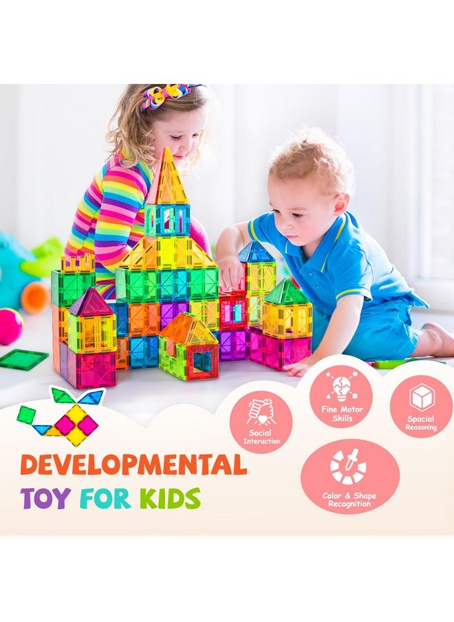 cossy cossy 120Pcs Magnetic Tiles Magnetic 3D Building Blocks Set Educational Construction Toys for 3+ Year Kids with Stronger Magnets, Educational Toys, Recreational, Conventional  - Image 2
