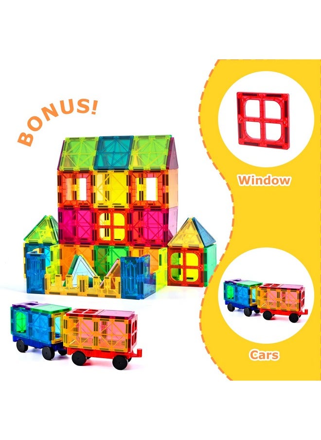 cossy cossy 120Pcs Magnetic Tiles Magnetic 3D Building Blocks Set Educational Construction Toys for 3+ Year Kids with Stronger Magnets, Educational Toys, Recreational, Conventional  - Image 5