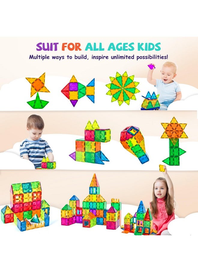 cossy cossy 120Pcs Magnetic Tiles Magnetic 3D Building Blocks Set Educational Construction Toys for 3+ Year Kids with Stronger Magnets, Educational Toys, Recreational, Conventional  - Image 3
