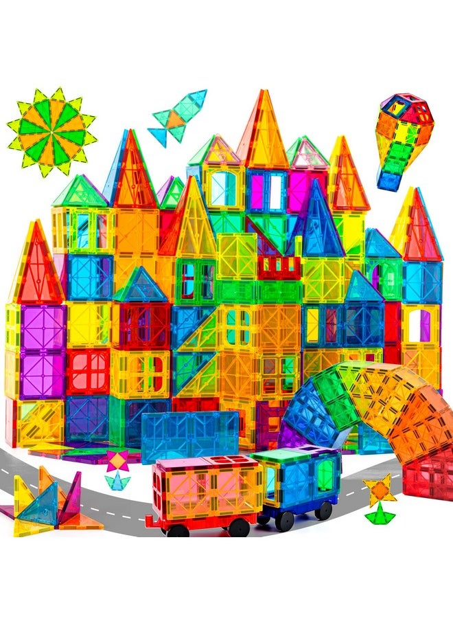 cossy cossy 120Pcs Magnetic Tiles Magnetic 3D Building Blocks Set Educational Construction Toys for 3+ Year Kids with Stronger Magnets, Educational Toys, Recreational, Conventional  - Image 1