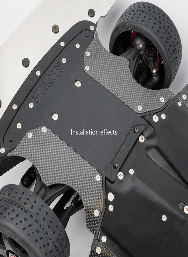 MOSHNOLY 1.5MM Carbon Fiber Air Dam Diffuser for Arrma 6S 1/7 Infraction/Limitless/Felony,Wheel Covers Lightweight Left and Right Carbon Fiber Wheel Cover for 6S 1/7 Infraction/Limitless V1/V2/Felony Style 3-F - Image 5