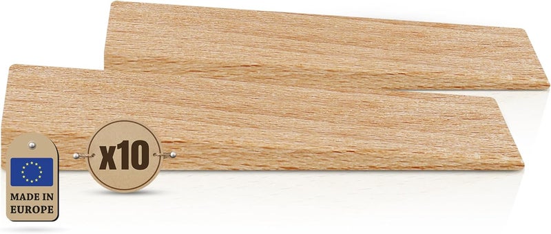 Tolux 10 Pieces Wooden Wedge Hardwood Wedge Wedge Mounting Wedge Leveling Wedges Wooden Door Stopper Useful Tool in Construction and Various DIY Projects Size 65x20x6mm - Image 1