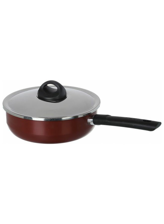 Armatal Teflon Cooking Saute Pan Red/Silver 24cm