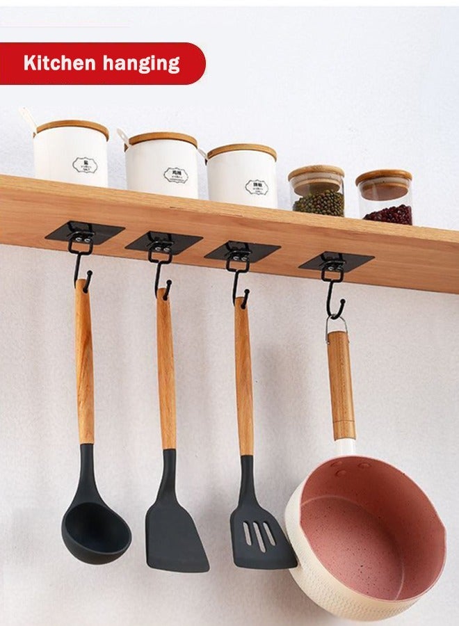 15-piece Self Adhesive Hooks-Wall Hooks-Without Nails Drill Free Strong Sticky Hook-for Home, Bathroom, Kitchen, Office, Rotating Waterproof Strong  Wall Door Storage Hanging Hook  - Image 3