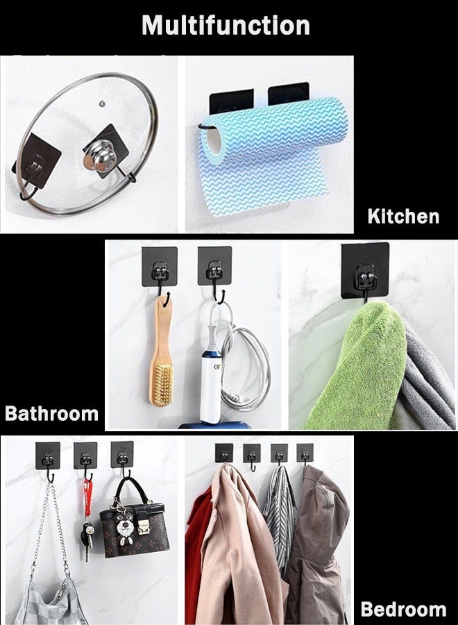 15-piece Self Adhesive Hooks-Wall Hooks-Without Nails Drill Free Strong Sticky Hook-for Home, Bathroom, Kitchen, Office, Rotating Waterproof Strong  Wall Door Storage Hanging Hook  - Image 2