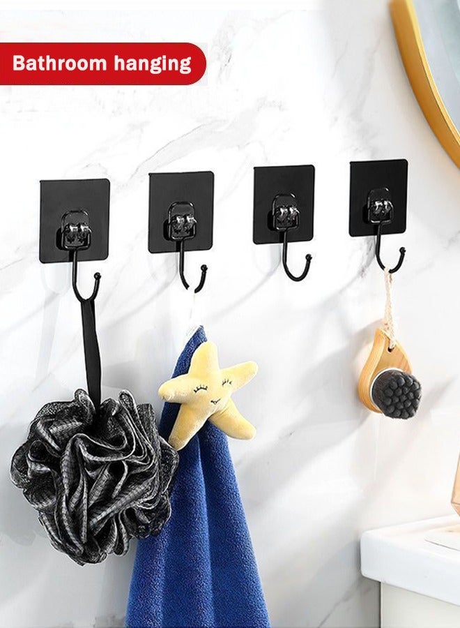 15-piece Self Adhesive Hooks-Wall Hooks-Without Nails Drill Free Strong Sticky Hook-for Home, Bathroom, Kitchen, Office, Rotating Waterproof Strong  Wall Door Storage Hanging Hook  - Image 4