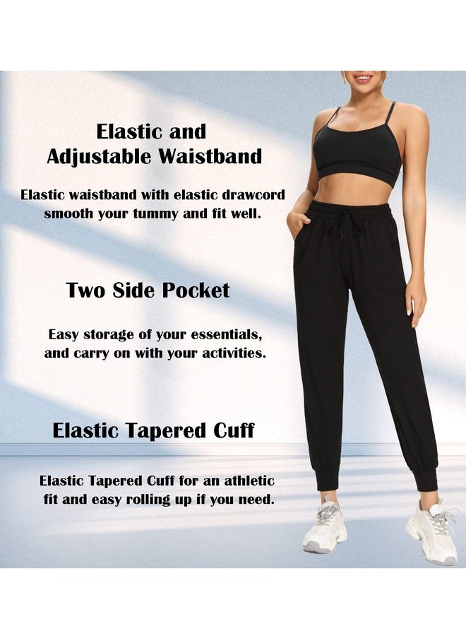 FULLSOFT - Sweatpants For Womenwomens Joggers With Pockets Lounge Pants For Yoga Workout Running (Blackxxlarge) - Image 1