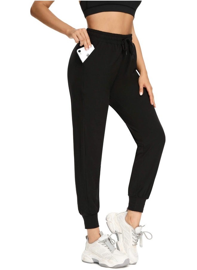 FULLSOFT - Sweatpants For Womenwomens Joggers With Pockets Lounge Pants For Yoga Workout Running (Blackxxlarge) - Image 1