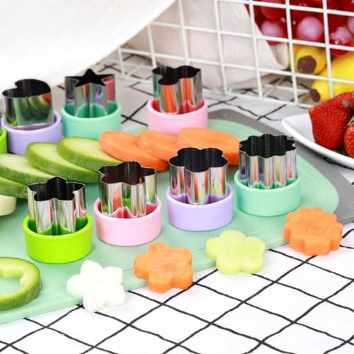 magigift Vegetable Cutter Shapes Set (8 Pack) – 1.5" Stainless Steel Mini Cookie & Fruit Cutters for Kids, Bento Lunch, Sandwich, Fondant, Cheese, Baking & Food Prep - Image 4