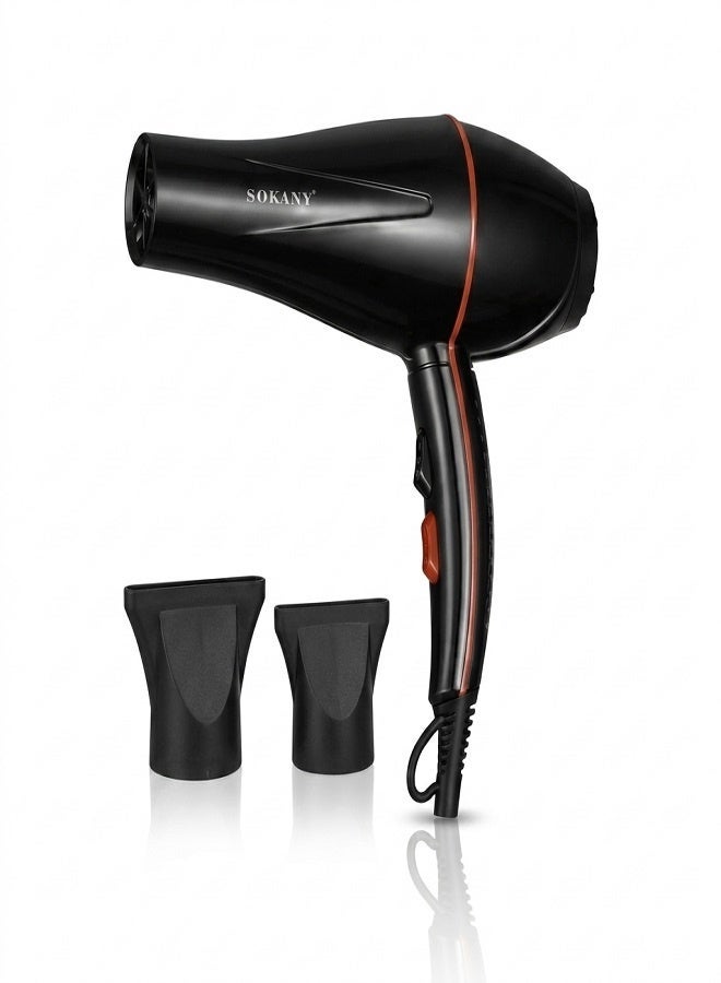 sokany SK-14022 Professional Hair Dryer 2400W with 2 Attachments 2 Speeds & 2 Heat Settings Hot & Cold Air Hanging Loop Enhances Hair Luster Ergonomic Design for Salon & Home Use Suitable for All Hair Types - Image 1