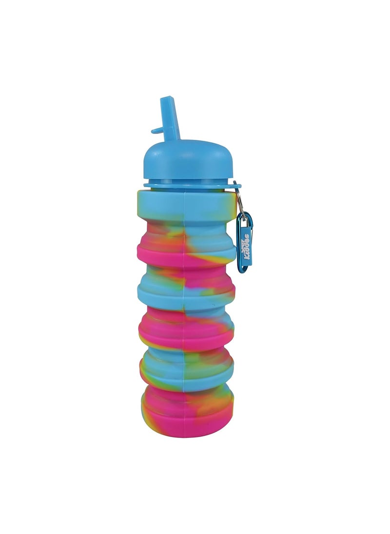 SMILY KIDDOS Smily Kiddos Silicone Expandable & Foldable bottle water bottle | Expandable Soft Water Bottle | Expandable Water Bottle for kids Silicone Sports Bottle Light Blue  - Image 2