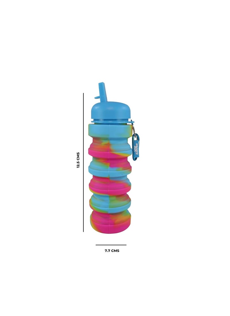 SMILY KIDDOS Smily Kiddos Silicone Expandable & Foldable bottle water bottle | Expandable Soft Water Bottle | Expandable Water Bottle for kids Silicone Sports Bottle Light Blue  - Image 3