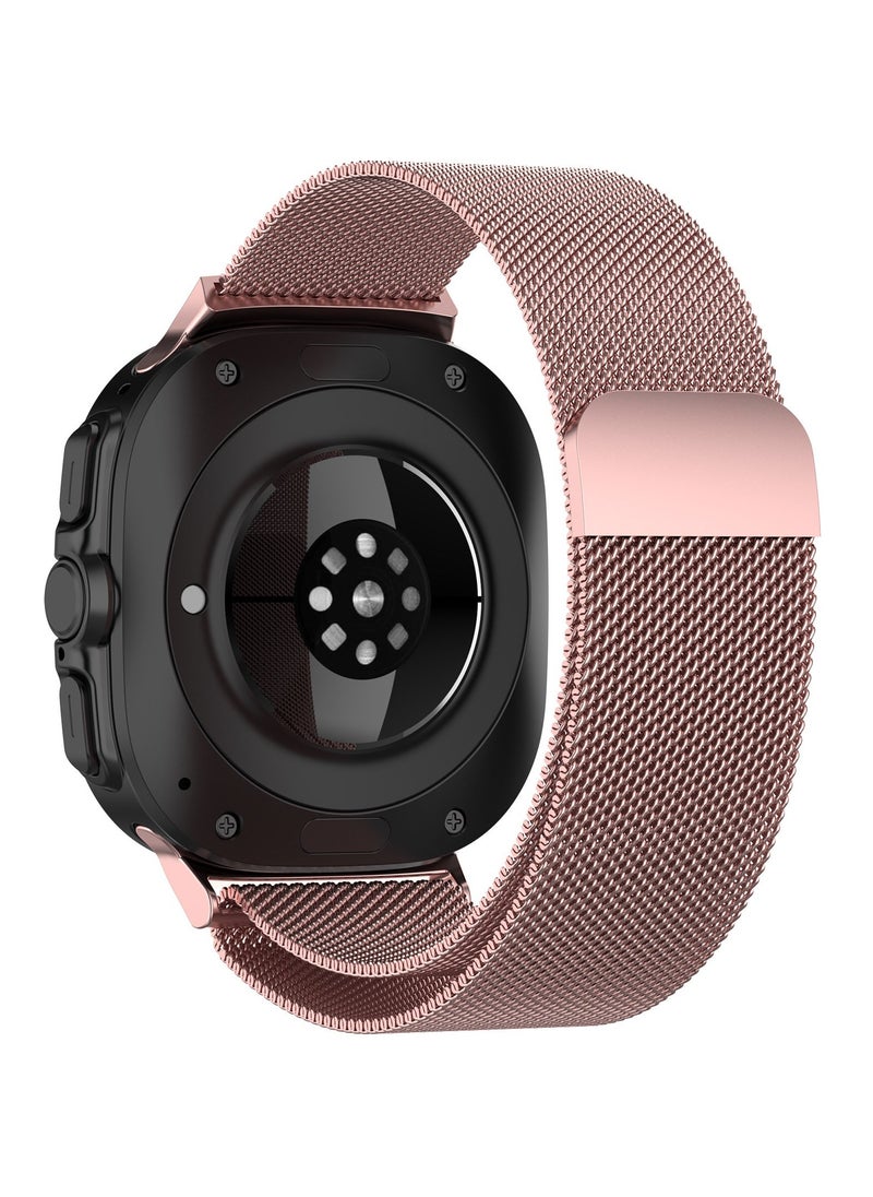 Generic - Compatible with Galaxy Watch Ultra Bands,Magnetic Metal Wristband Stainless Steel Mesh Milanese Loop Magnetic Clasp Replacement Strap for Samsung Galaxy Watch 7 Ultra Band 47mm Men Women (Pink) - Image 1
