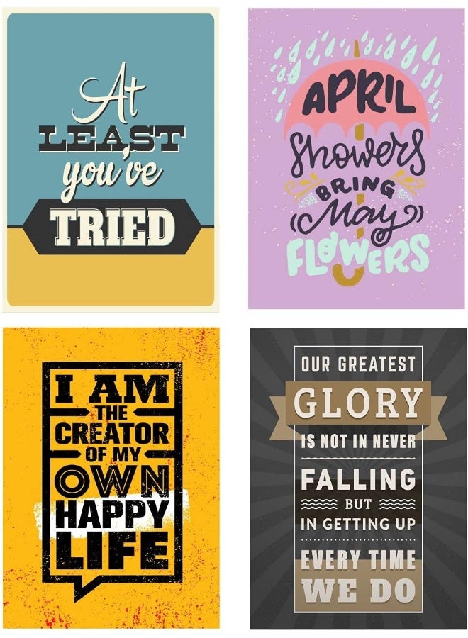 Paper Plane Design Inspirational Quotes Wall Poster (Set of 10, 12 x 18 Inch) - Image 3