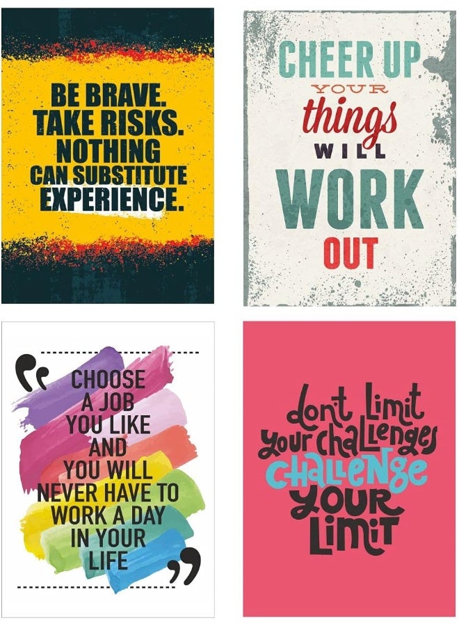 Paper Plane Design Inspirational Quotes Wall Poster (Set of 10, 12 x 18 Inch) - Image 2