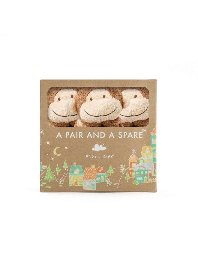 Angel Dear Brown Monkey Pair And A Spare Blankie Set  - Image 1