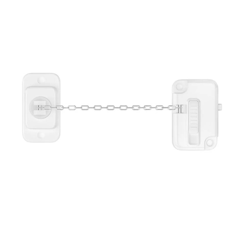 Child Safety Lock: Adjustable Length Child-Proof Keyless Chain Lock - Durable ABS Plastic Easy Installation Safety Accessory for Home Interior Window & Door Use - Image 1