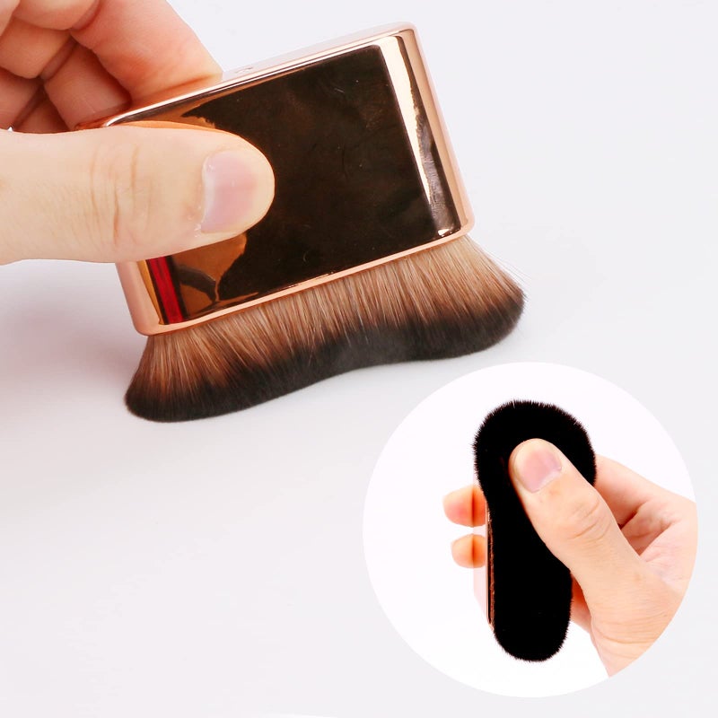 Yoseng Self Tan Brush - Rose Gold Kabuki Brush for Body, Face & Hands - Vegan, Streak-Free Application, Multi-Use for Self Tanner, Sunscreen, Body Lotion - Image 4