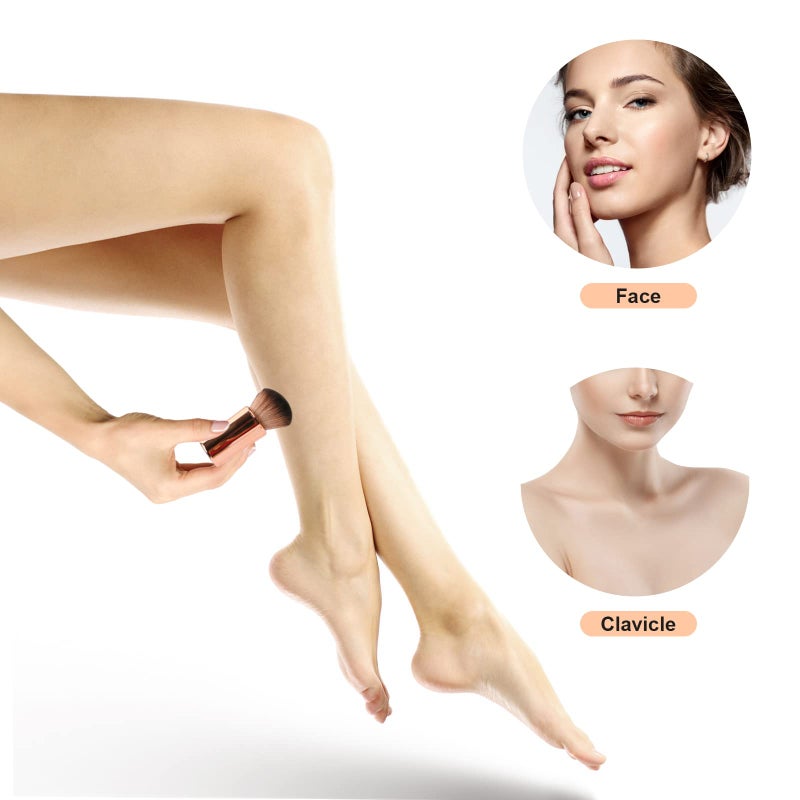 Yoseng Self Tan Brush - Rose Gold Kabuki Brush for Body, Face & Hands - Vegan, Streak-Free Application, Multi-Use for Self Tanner, Sunscreen, Body Lotion - Image 5