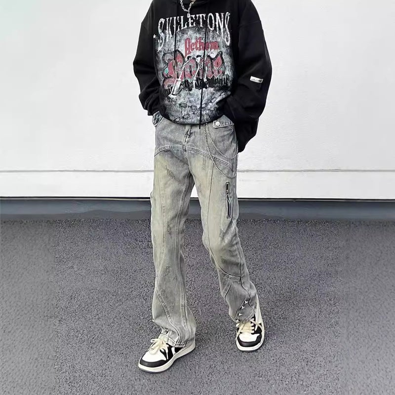 Unisex Casual Daily Denim Jeans - Image 1