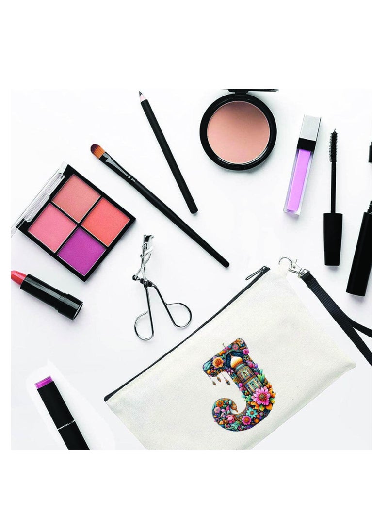 برينت شوب فور مي حقيبة مستحضرات التجميل الأولية ذات الحروف الأولى - حقيبة المكياج ذات الحروف الأولى - مثالية لتنظيم السفر - حقيبة مستحضرات التجميل للنساء - هدية لرمضان - حقيبة مكياج ذات تصميم أولي - Image 2