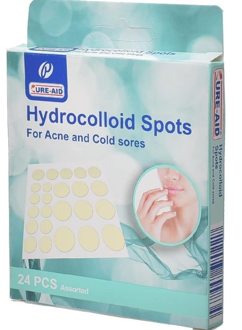 Cure aid Hydrocolloid Spots For Acne And Cold Sores 24 pcs - Image 2