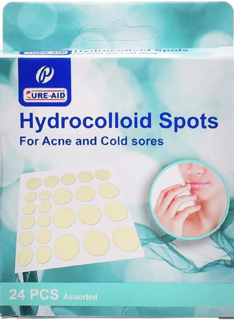 Cure aid Hydrocolloid Spots For Acne And Cold Sores 24 pcs - Image 1