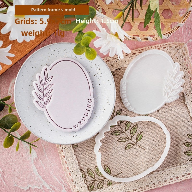 Korean Style Fondant Cookie Mold for Wedding PC0680-Pattern Frame S