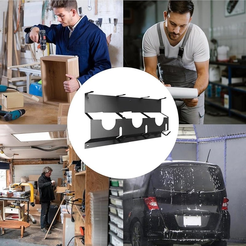 حامل مطحنة الزاوية المثبت على الحائط مع علاقة الحبل وخطاطيف لتخزين الأدوات الكهربائية - Image 4