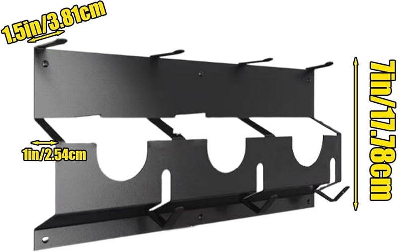 حامل مطحنة الزاوية المثبت على الحائط مع علاقة الحبل وخطاطيف لتخزين الأدوات الكهربائية - Image 5