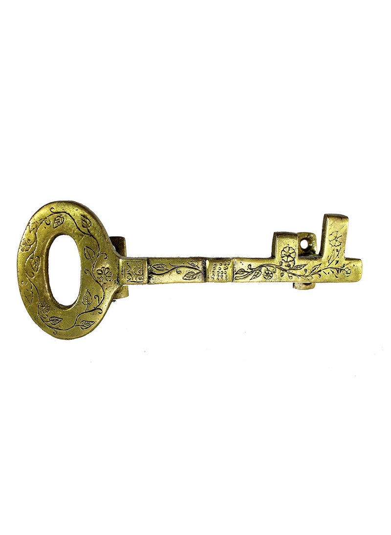 ESPLANADE ESPLANADE 75 Treasure Key Design Brass DoorCabinet Handle Home Decor Door Decor Single Piece Brass Door Handle Single Piece Brass Door Pulls Key Design Door Handle  - Image 5