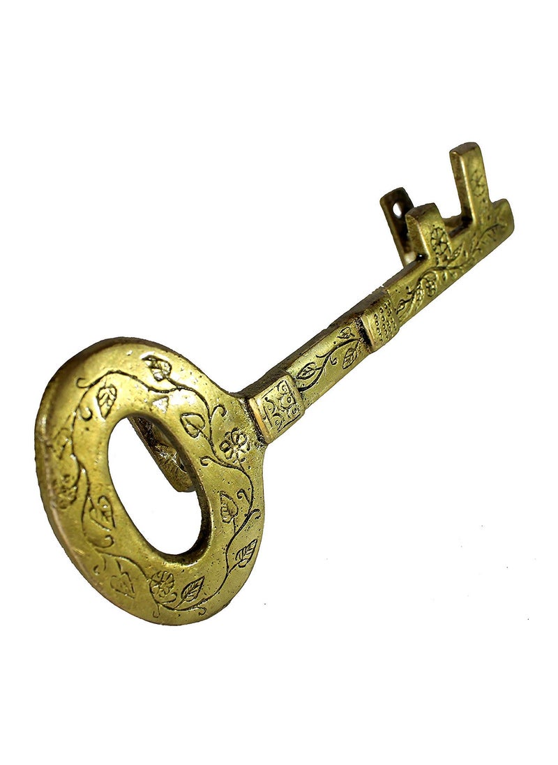 ESPLANADE ESPLANADE 75 Treasure Key Design Brass DoorCabinet Handle Home Decor Door Decor Single Piece Brass Door Handle Single Piece Brass Door Pulls Key Design Door Handle  - Image 4