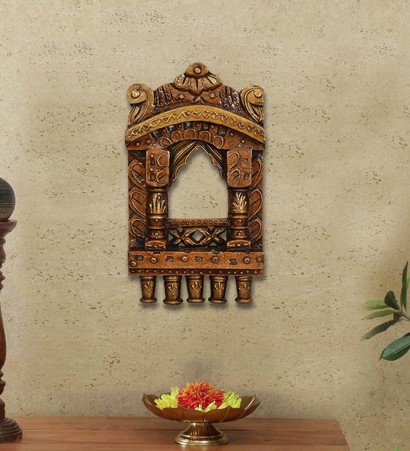 Rockshok Handcrafted Traditional JharokhaWall Hanging and Decorative for Wall Decor Room Decor Home Decor and Gifts 10 Inch Brown - Image 4