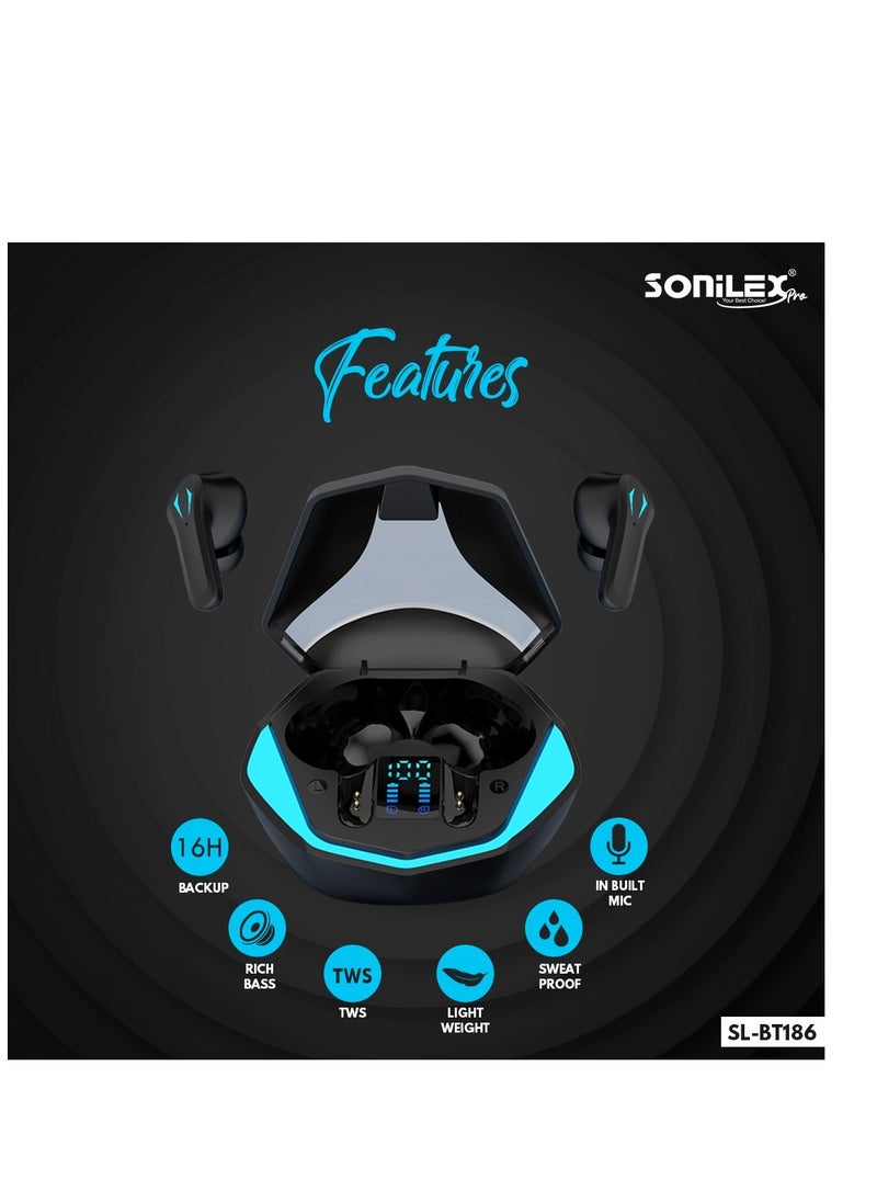 SOniLEX - Sonilex SL-BT186 Jawbeats  RGB light Gaming Wireless Earbuds - Image 1