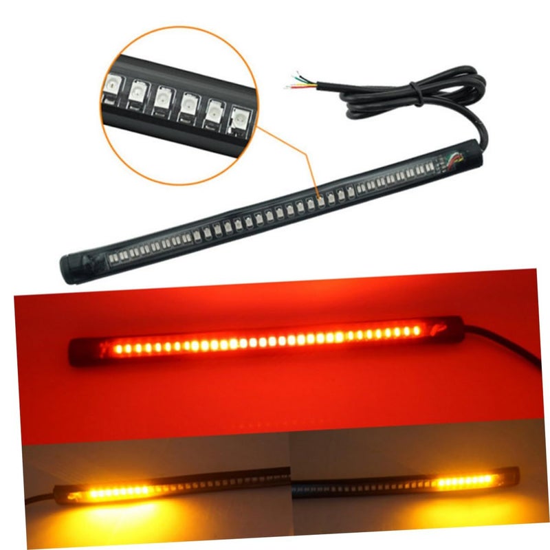 4Pcs Flexible LED Motorcycle Turn Signal Brake Tail Lights Red Yellow Easy Install - Image 3