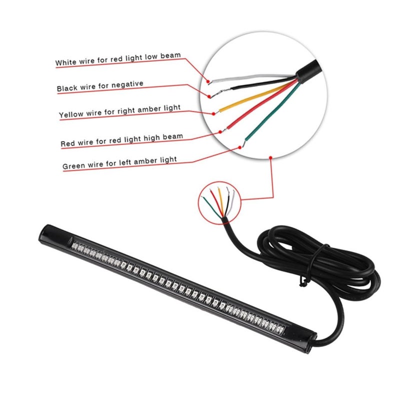 4Pcs Flexible LED Motorcycle Turn Signal Brake Tail Lights Red Yellow Easy Install - Image 5