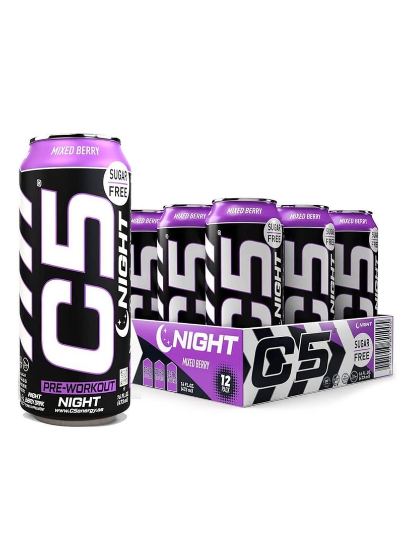 C5 NIGHT Sugar Free Mixed Berry 473ml Pack of 12 - Image 1