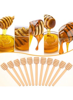 FFNIU 60Pcs Honey Dipper Sticks - Wooden Honey Dipper, 3 Inch Mini Honeycomb Stick, Honey Stirrer Stick for Honey Jar Dispense Drizzle Honey and Wedding Party Present  - Image 3