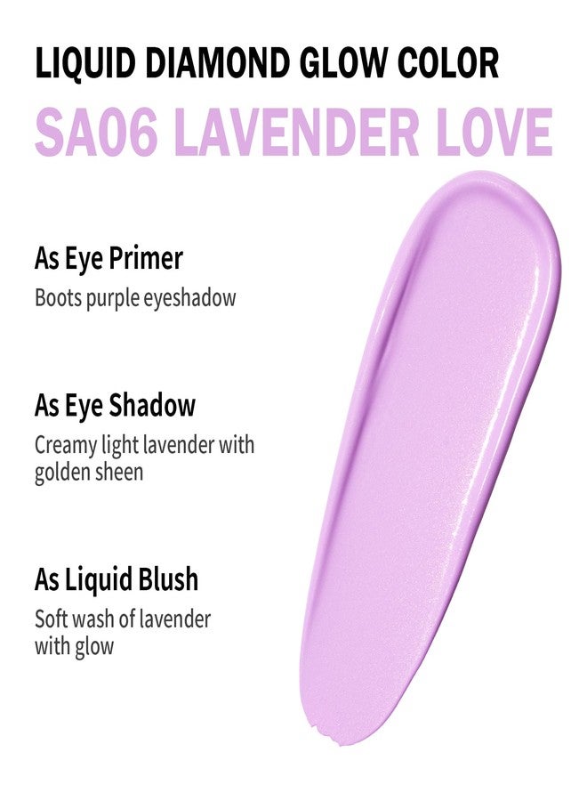 Oulac Liquid Eyeshadow Satin Finish - Multi-Use Purple Eyeshadow Primer & Liquid Blush | Blendable Smooth Eye Make-up, Crease-Resistant, Non-Greasy, Vegan, Cruelty-Free, Lavender Love (SA06) - Image 4