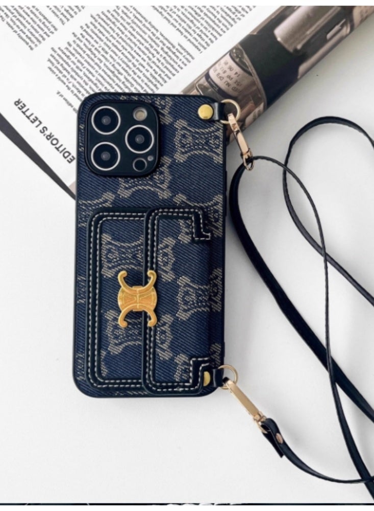 Suitable for iPhone 14 Pro Max Phone Case, All Inclusive Lens, High-end Card Insertion Backpack Style - Image 3