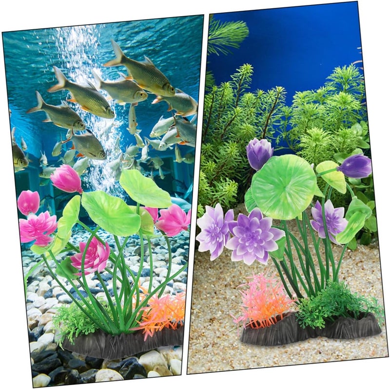 Artificial Aquarium Plants Water Grass 2pcs Simulation Aquatic Plant Decor Fish Tank Landscaping Ornament for Freshwater and Saltwater Tanks - Image 4