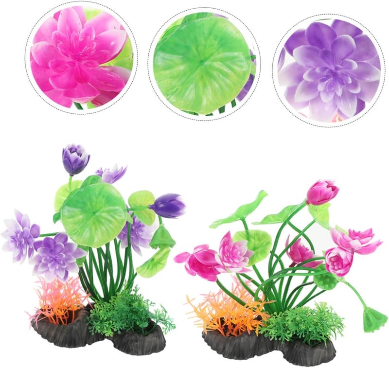 Artificial Aquarium Plants Water Grass 2pcs Simulation Aquatic Plant Decor Fish Tank Landscaping Ornament for Freshwater and Saltwater Tanks - Image 5