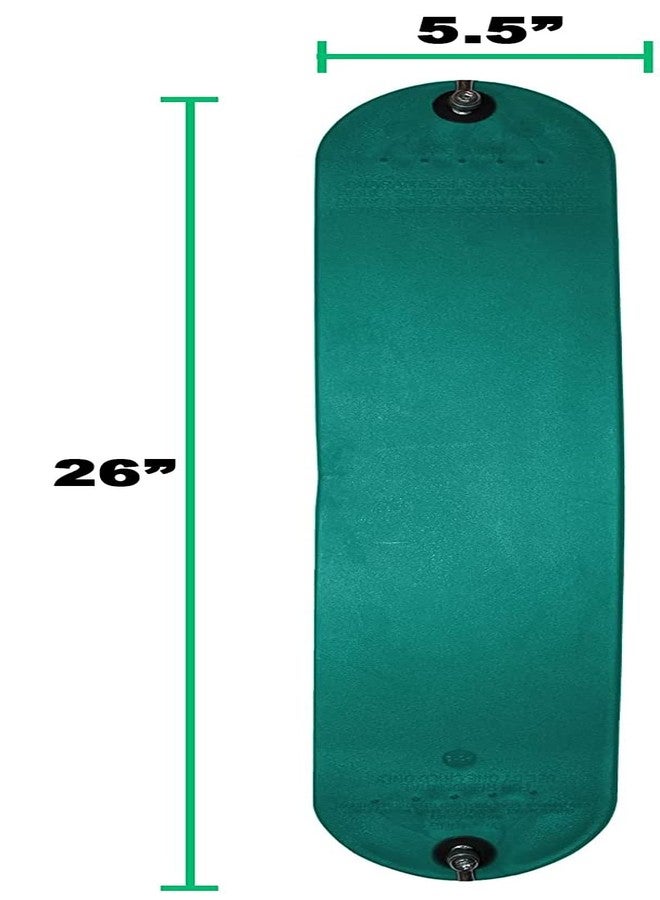 REZNOR مجموعة مقاعد أرجوحة مرنة من ريزنور للأطفال/الكبار في الحدائق الخارجية والأشجار والفناء الخلفي مع سلسلة مغلفة بالبلاستيك بطول 60 بوصة، تتحمل وزنًا يصل إلى 150 كجم، لون أخضر، (6 × 26 × 60 بوصة) - Image 2