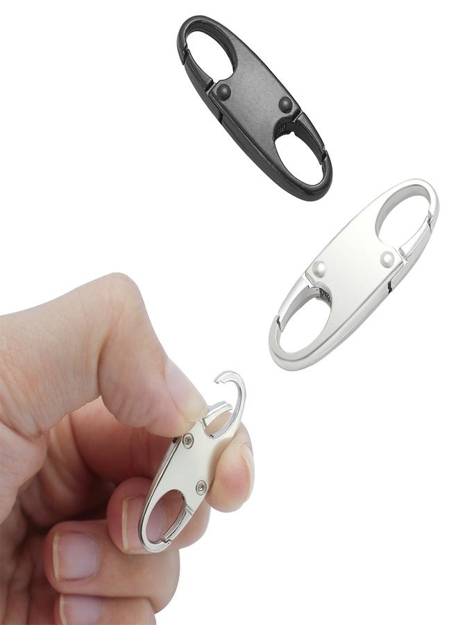 oxt Small Carabiner Clips, Mini Carabiner, Premium Carabiner Clip, Carabiner, Zipper Pull Replacement, Zipper Lock, SmallCarabiner Upgraded, ZipperClips Anti Theft (4P Black) - Image 3