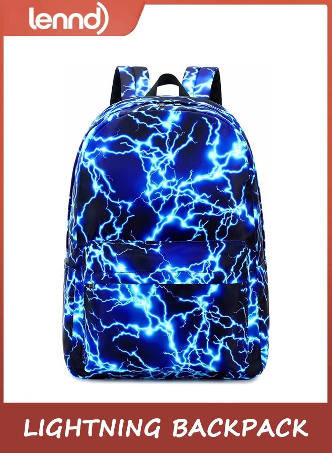 LENND Boys School Backpack Elementary School Middle School Student Lightning Schoolbag Laptop Youth Waterproof Lightweight Durable Backpack Suitable for Student Schoolbag - Image 1