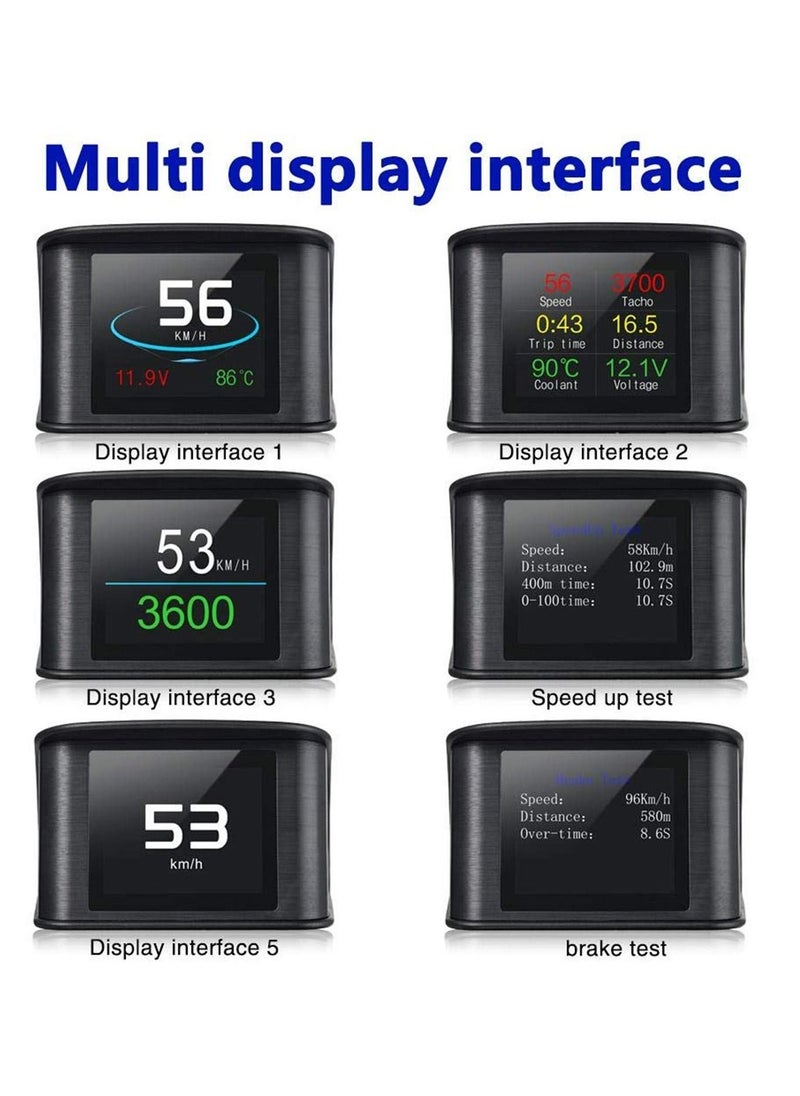 ماركة غير محددة شاشة عرض رأسية للسيارة عداد سرعة رقمي ذكي مع OBDII / EUOBD منفذ شاشة LED OBDII أداة تشخيص الماسح الضوئي  - Image 3