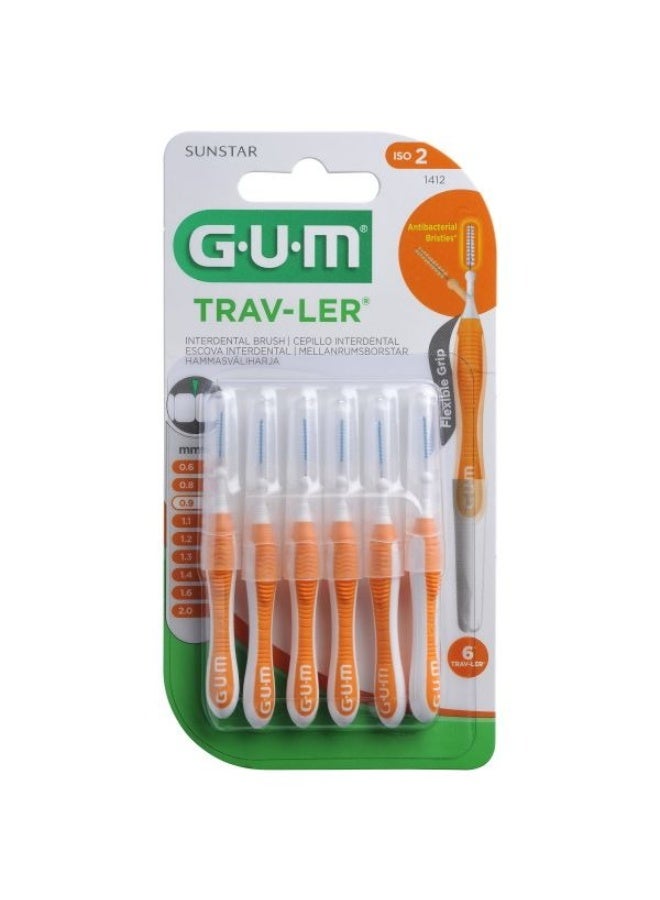 GUM Travler Interdental Brush 0.9 mm Pack of 6 for Precision Cleaning of Tight Teeth Spaces Plaque Removal and Daily Gum Health Support - Image 3
