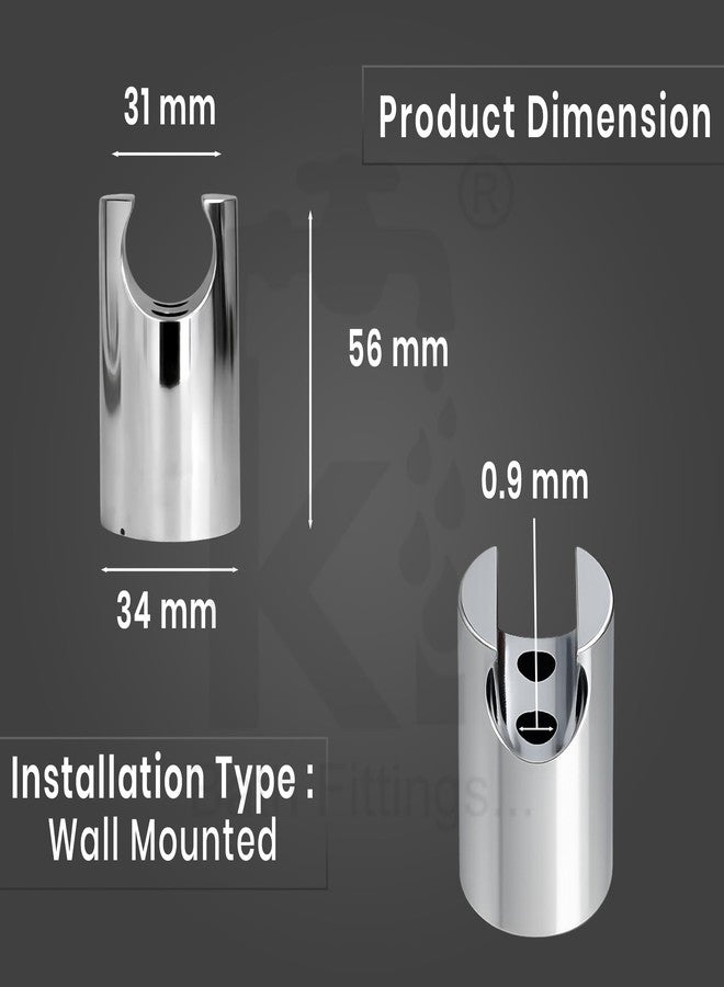 KI BATH FITTINGS Multi-Purpose Wall Mounted Hook for Faucet & Hand Shower | Health Faucet Holder | Silver (Pack of 1) - Image 2