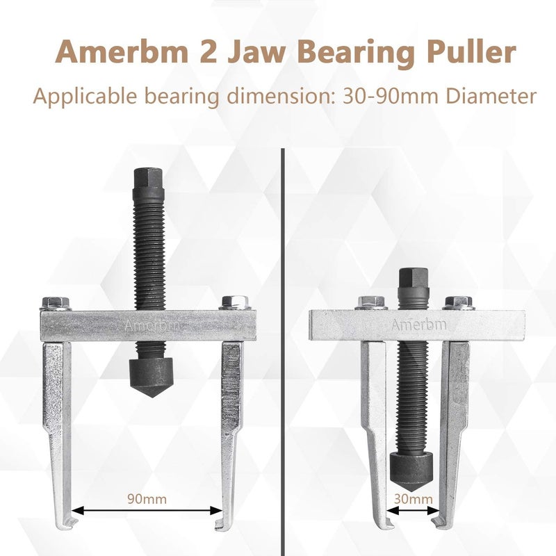 Amerbm Store Two Jaw Bearing Puller Remover 30mm - 90mm Adjustable Puller Tool for Special Design for Narrow Spaces Removal Small Bearing or Gears - Image 5
